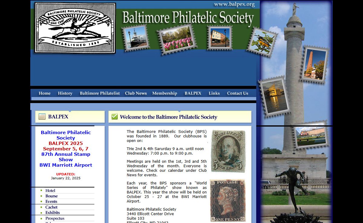 Baltimore Philatelic Society - BALPEX
