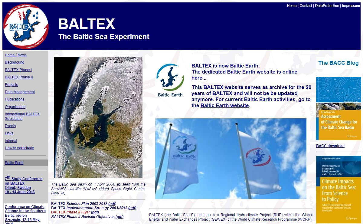 BALTEX - The Baltic Sea Experiment