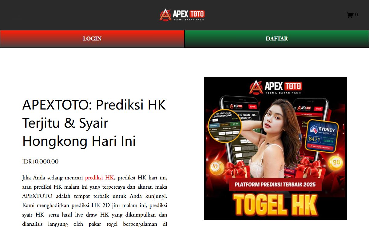 APEXTOTO: Prediksi HK Terjitu & Syair Hongkong Hari Ini