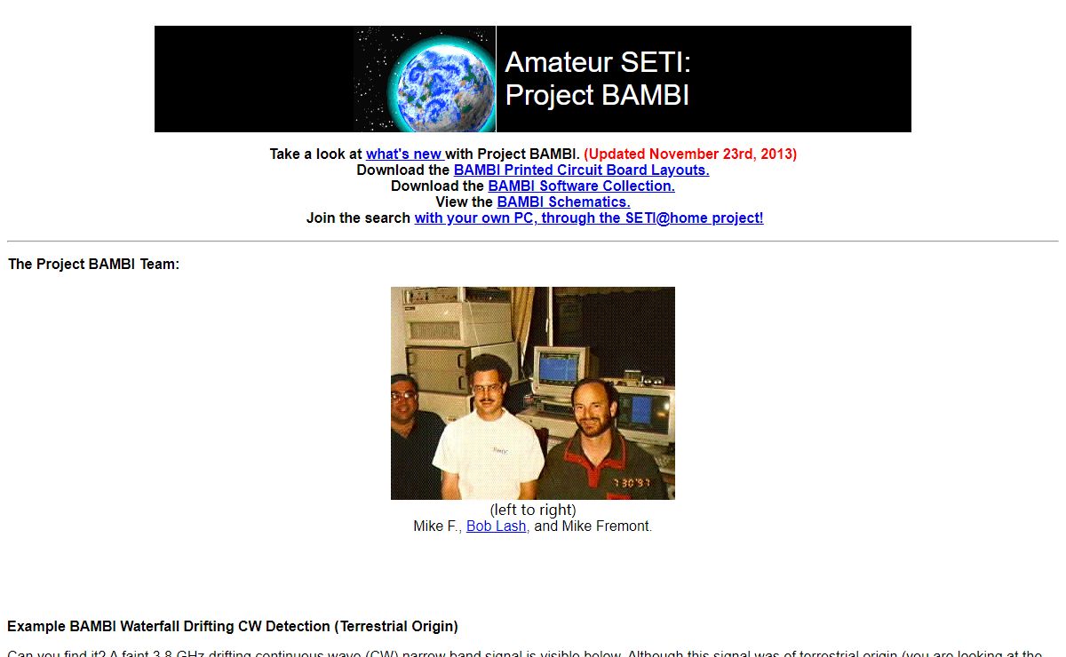 Amateur SETI: Project BAMBI