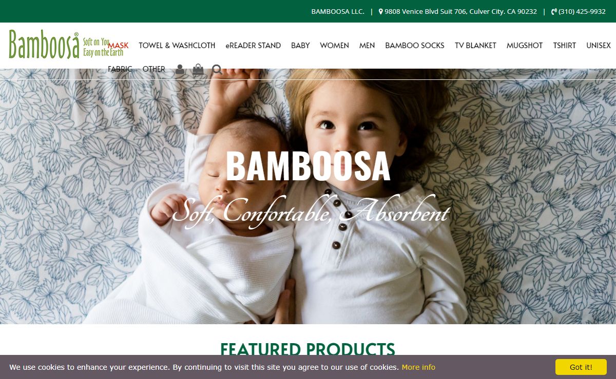 Bamboosa - Bamboo Socks, Bamboo Towels, Bamboo Shirts, Bamboo Baby Clothes, Bamboo Fabric in Culver City, CA