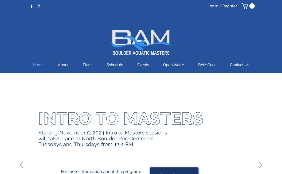 Boulder Aquatic Masters (BAM) | swim club | Boulder, CO, USA