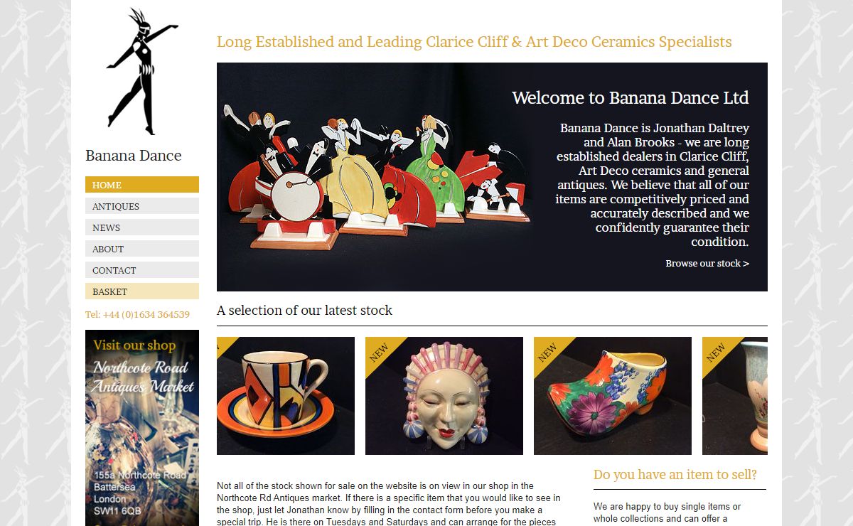 Clarice Cliff & Art Deco Ceramics Dealers | Banana Dance | London | Home