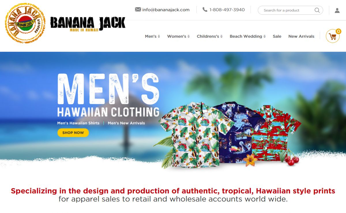 Authentic Hawaiian Shirts, Dresses & Apparel - Banana Jack