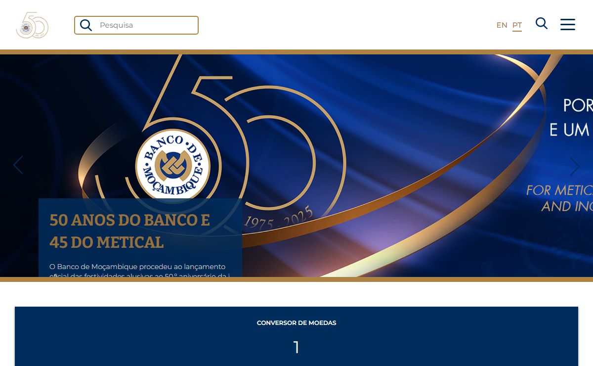 Página Inicial - Banco de Moçambique