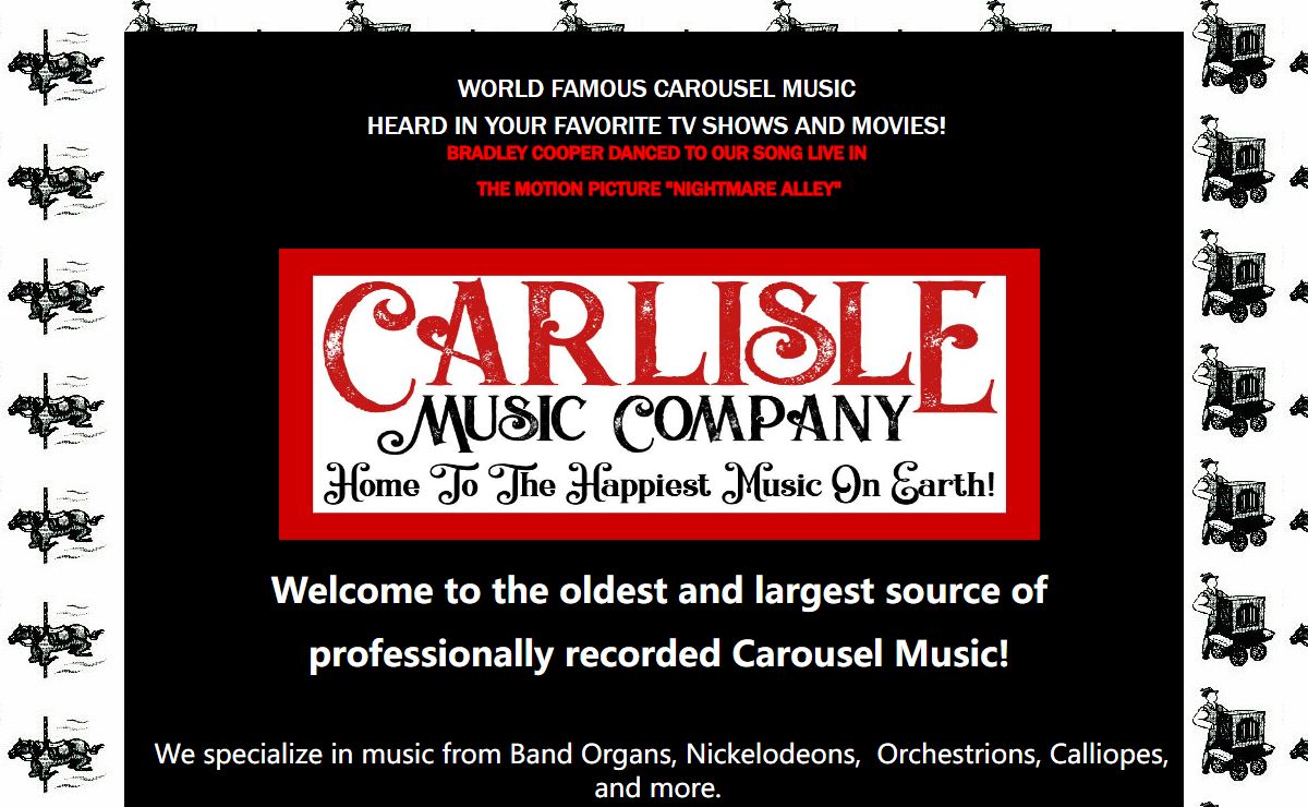 Carousel Music! The Best Carousel Music in the World! CD's, Digital Downloads, DVD's
