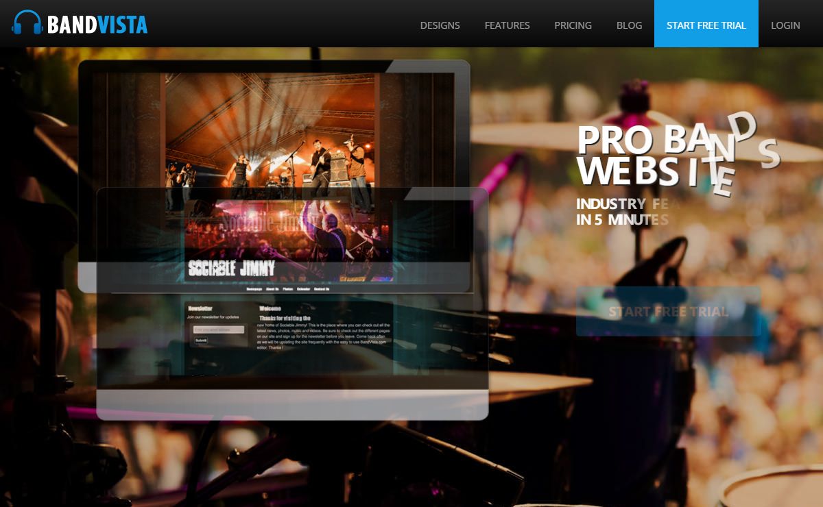 Easy Website Builder for Bands and Musicians | BandVista
