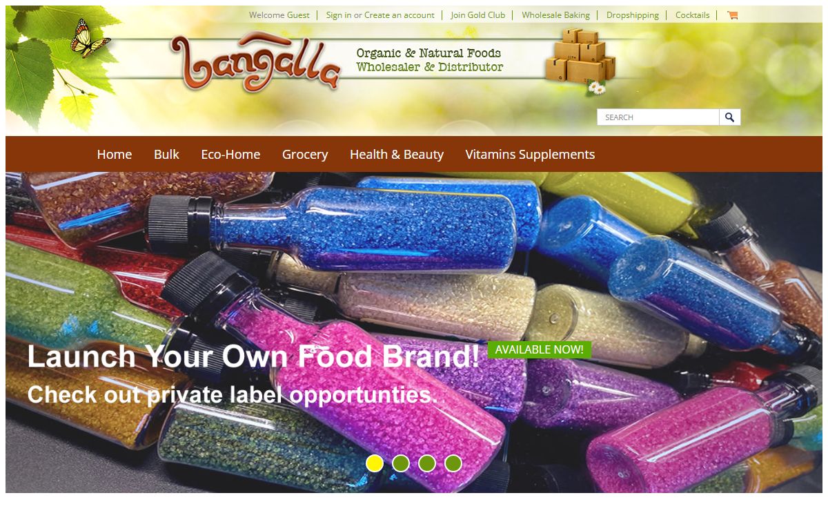 Wholesale food distributor and dropship Organic foods from Bangalla Organic, specializing in organic food and natural product distribution