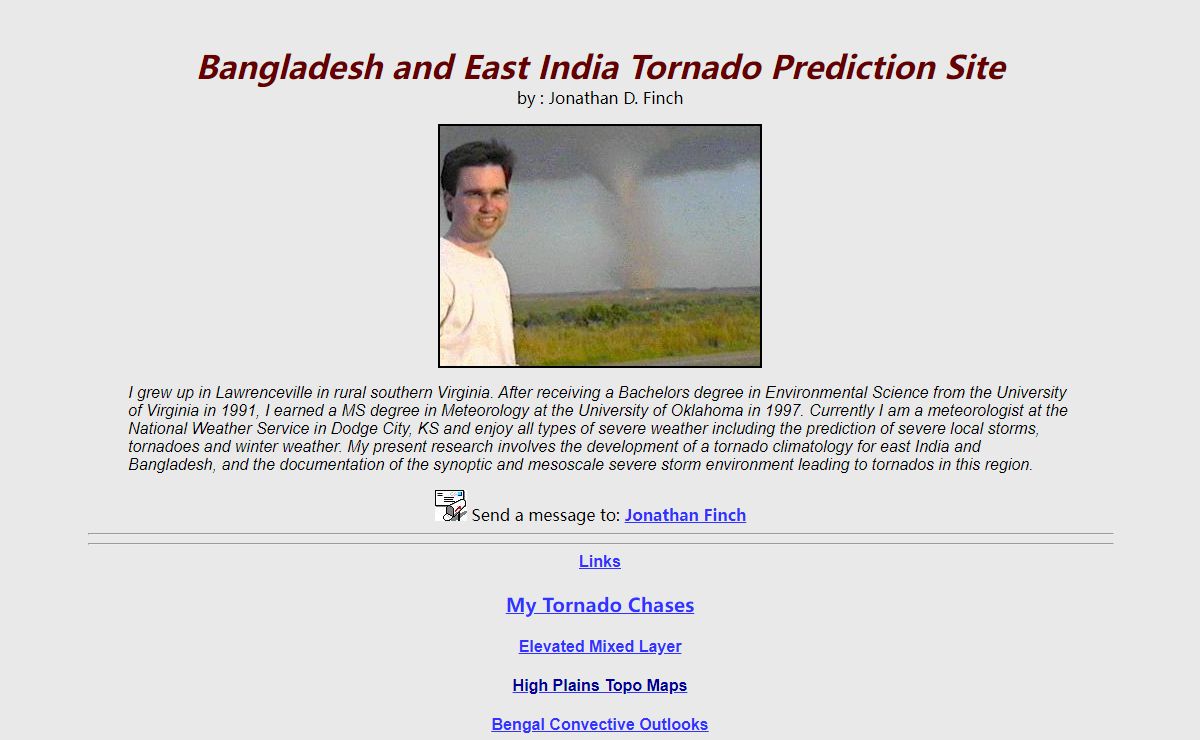 Bangladesh and East India Tornado Prediction Site