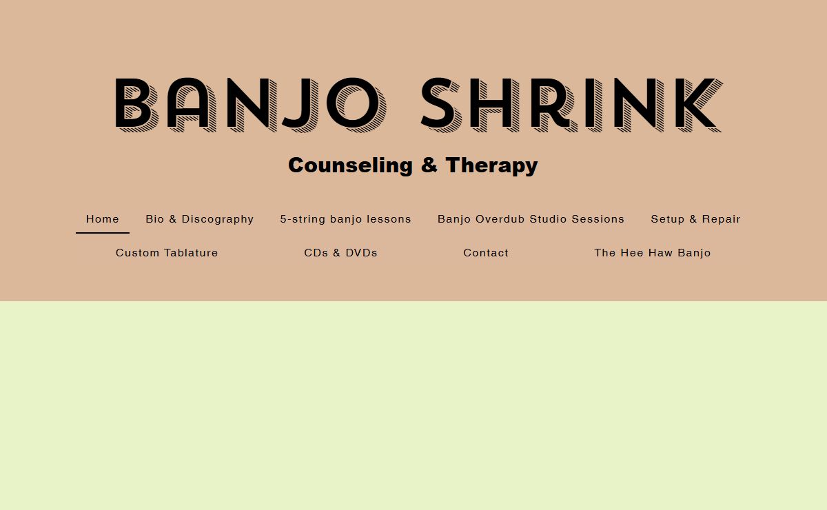 Home | Banjo Shrink banjo lessons