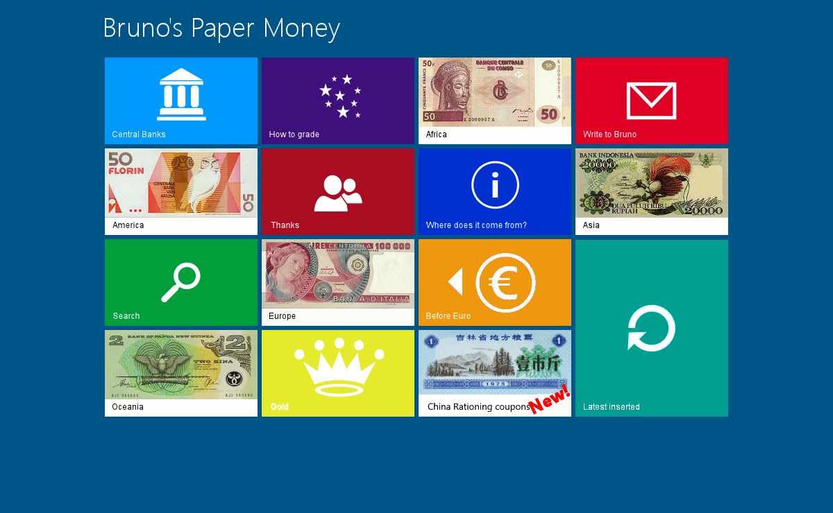 Bruno's Paper Money Collection Home page