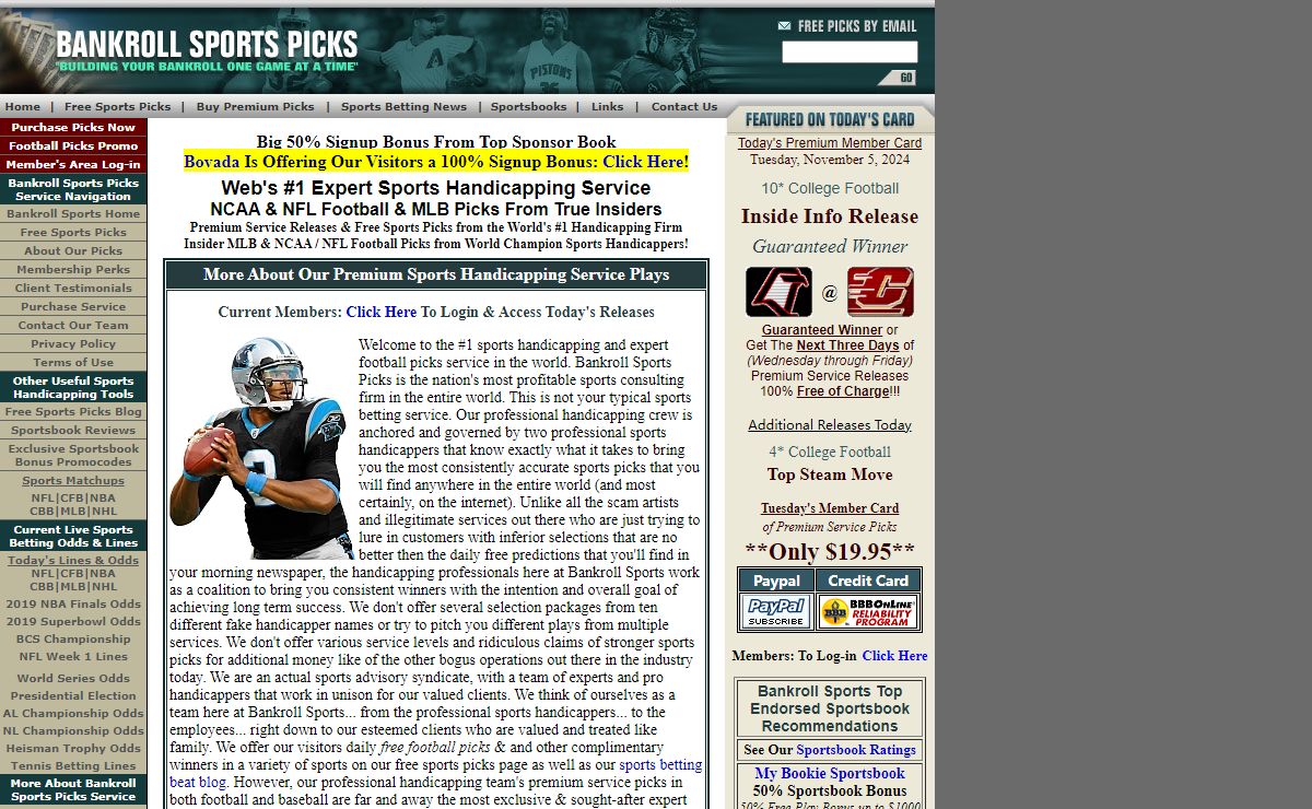Free Sports Picks | Expert Handicapping | NCAA & NFL Football Selections