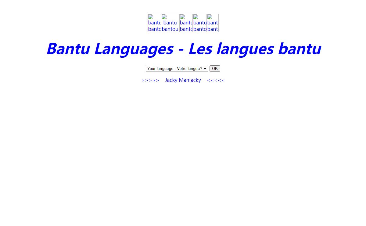Bantu Web Site, Site Web Bantu