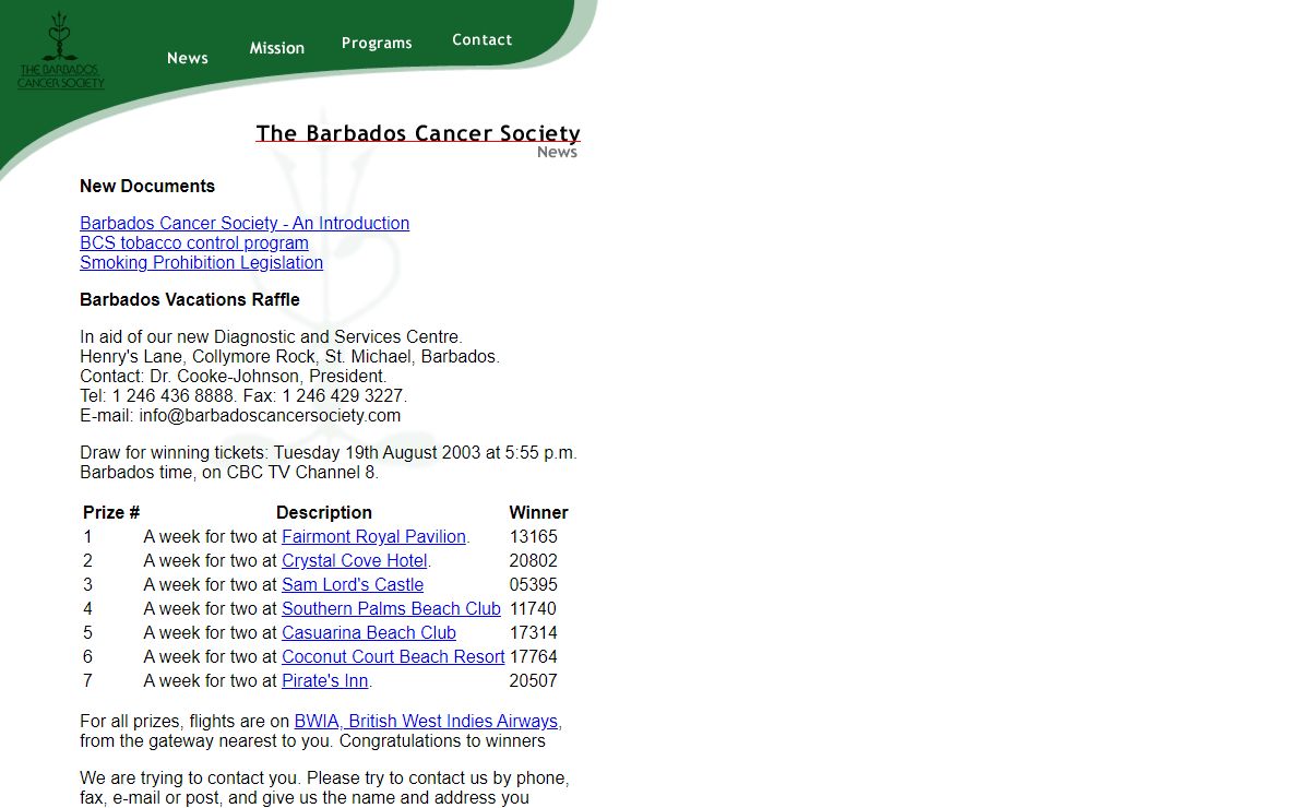The Barbados Cancer Society