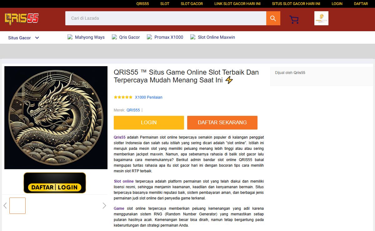 QRIS55 ™ Situs Game Online Slot Terbaik Dan Terpercaya Mudah Menang Saat Ini ⚡️