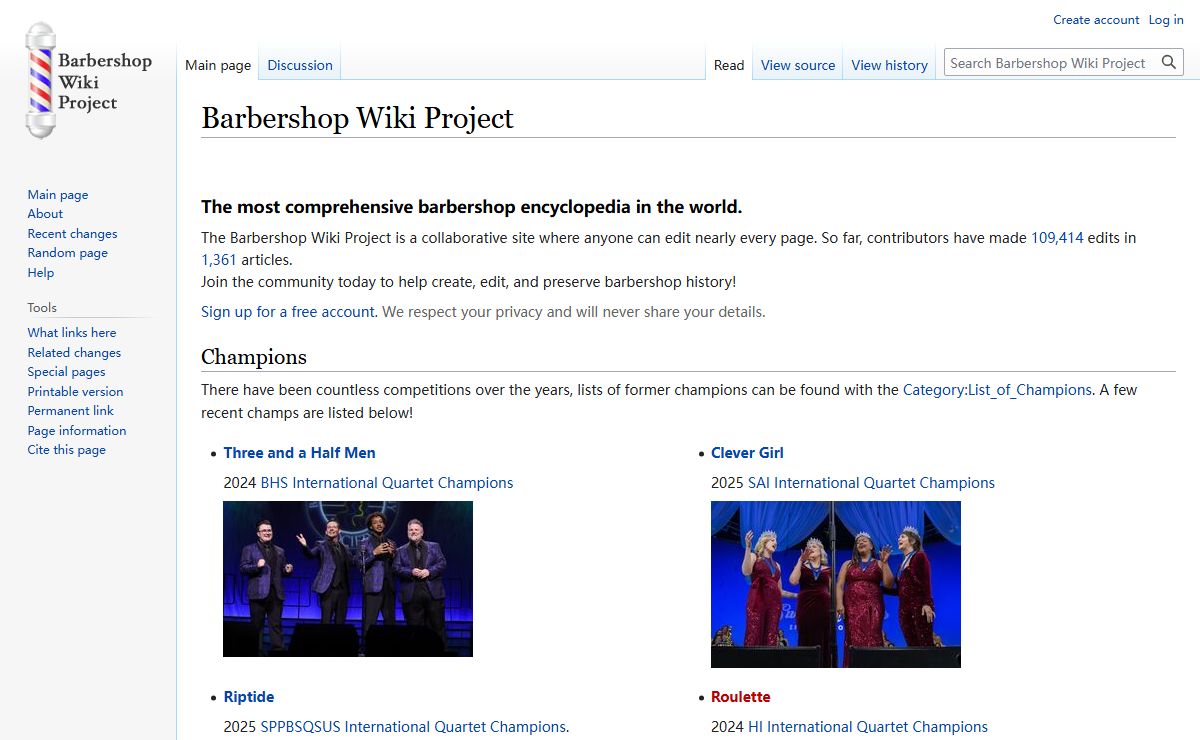 Barbershop Wiki Project