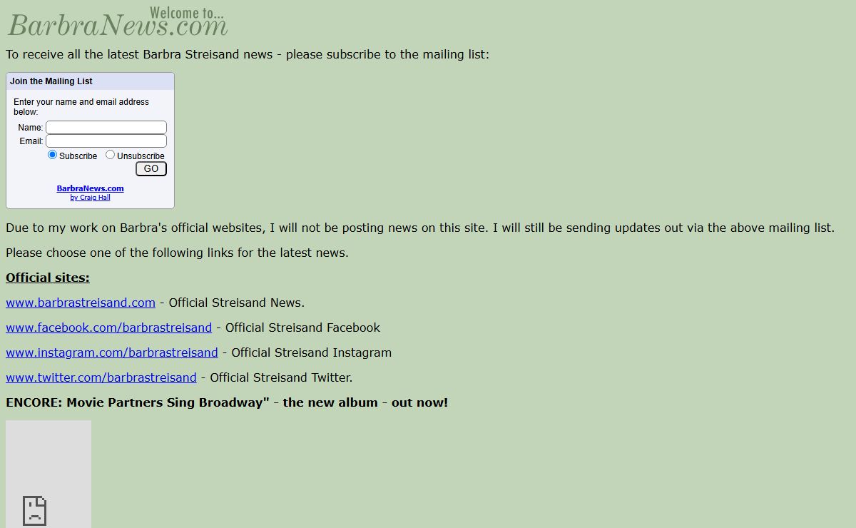 BarbraNews.com - Barbra Streisand News and more.