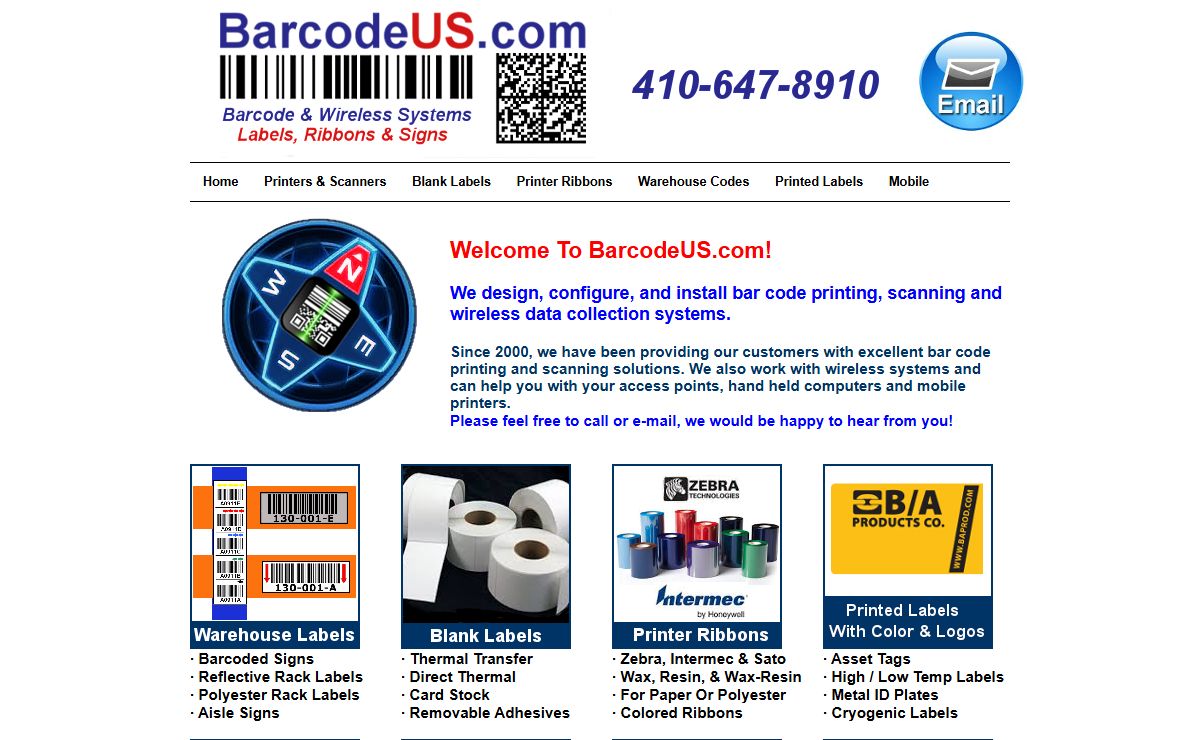 Welcome BarcodeUS.com