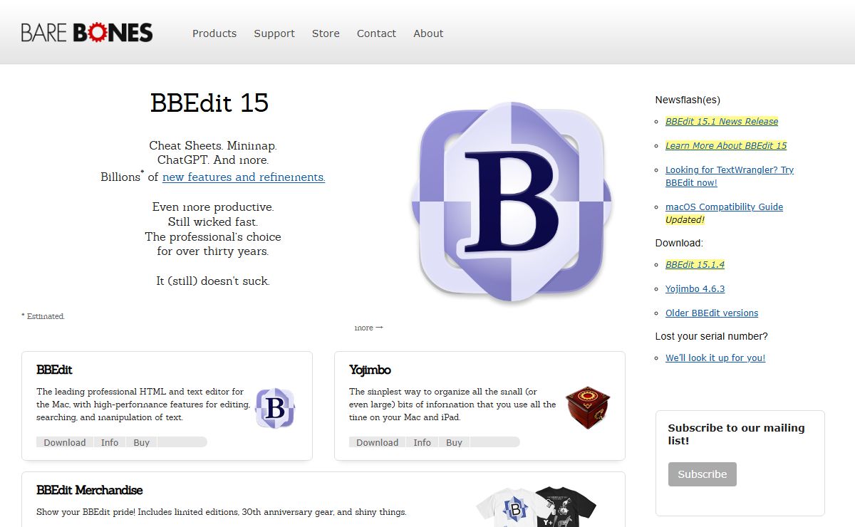 Bare Bones Software | Welcome