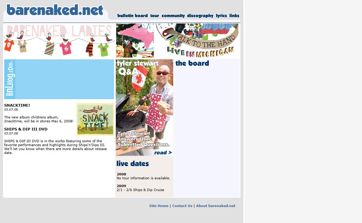 Welcome to barenaked.net!