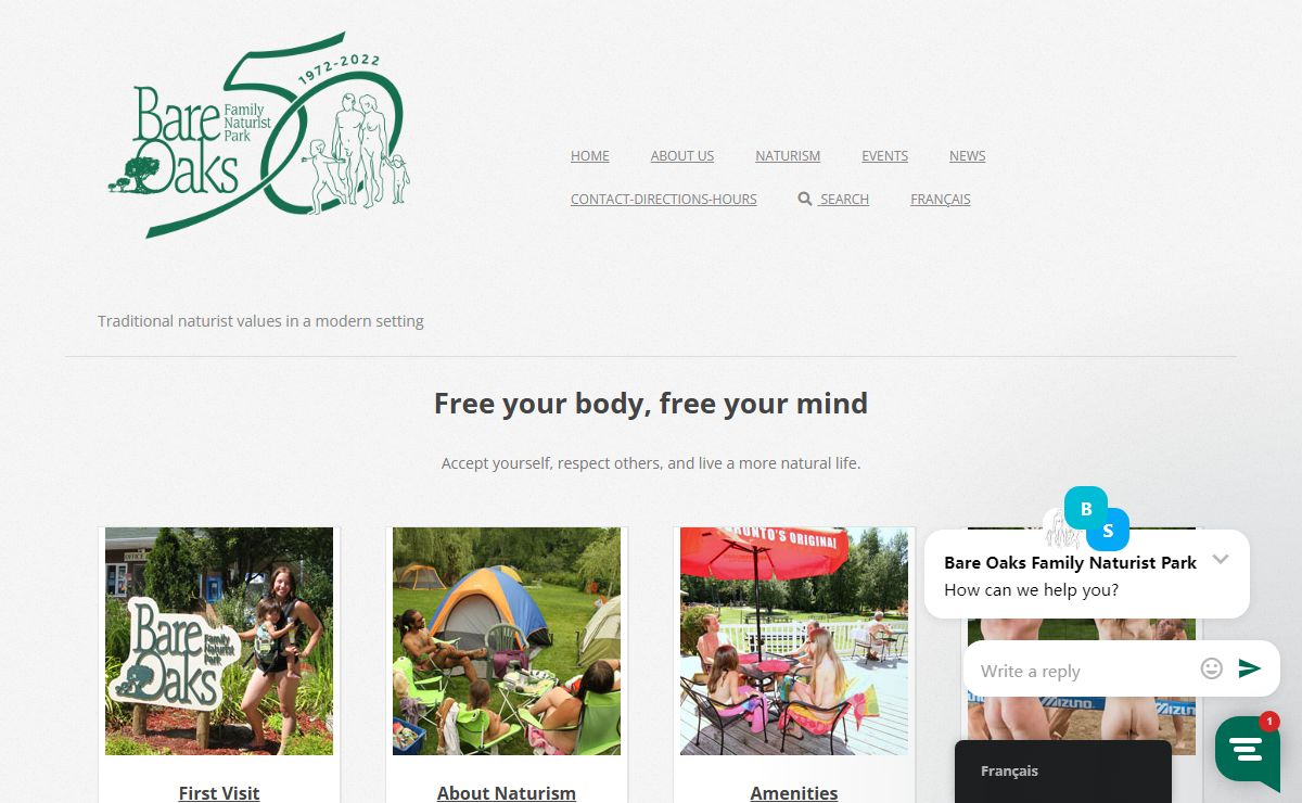 Home • Bare Oaks Family Naturist Park