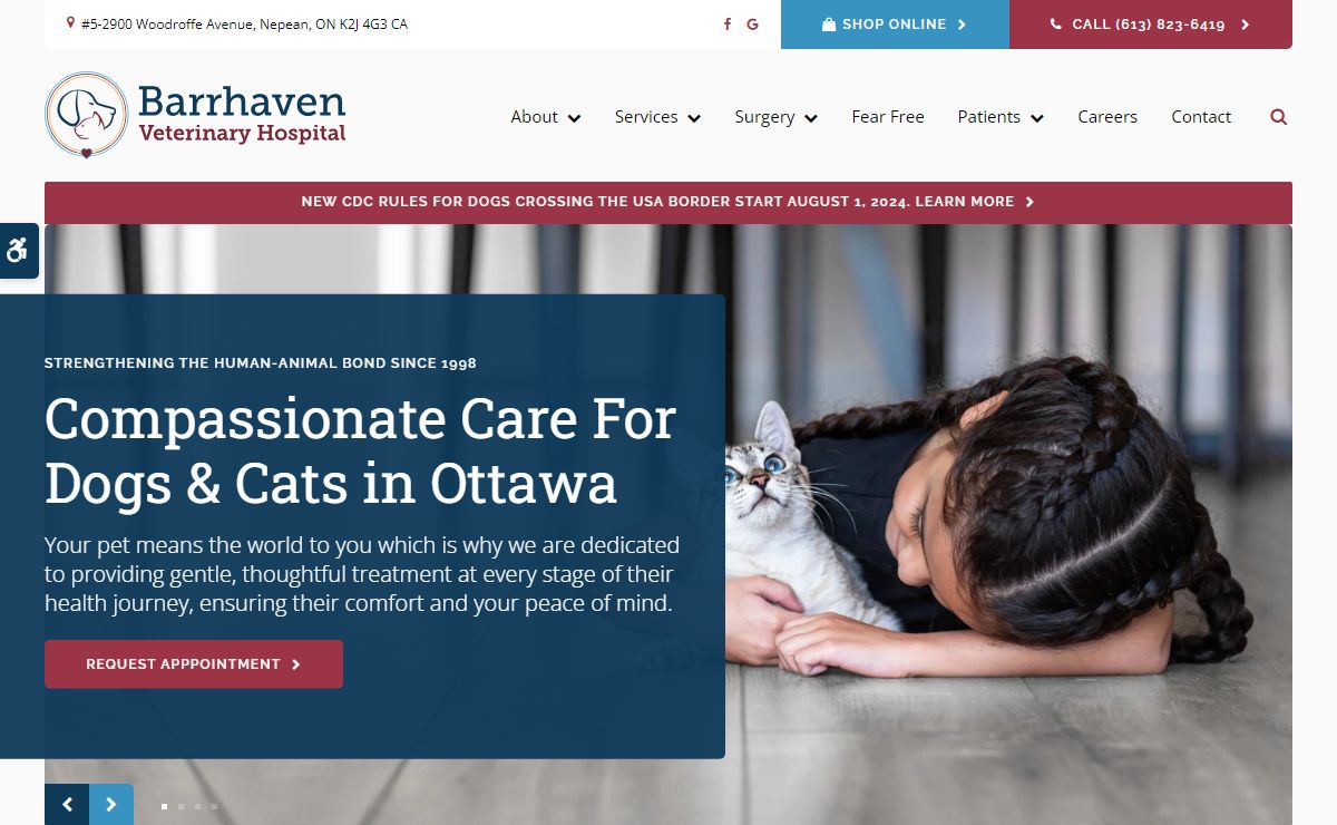 Welcome to Barrhaven Veterinary Hospital