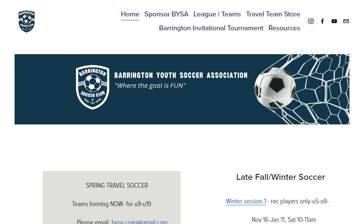 Barrington Youth Soccer Association