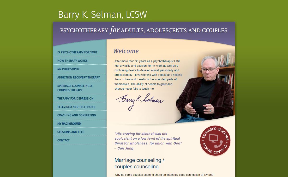 Psychotherapist Barry K. Selman | Marriage/Couples Counseling, Sex, Alcohol, Drug Addiction Counseling | Chapel Hill, Durham, Cary, Raleigh, NC