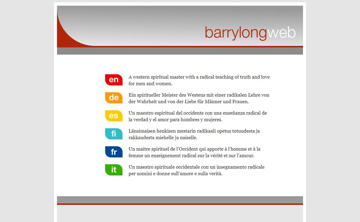 Barry Long Web