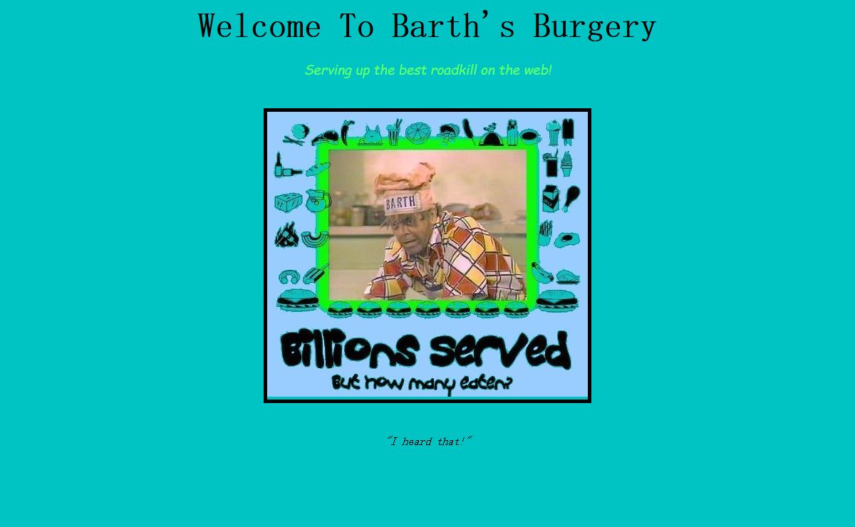 Barth's Burgery - You Can't Do That On Television