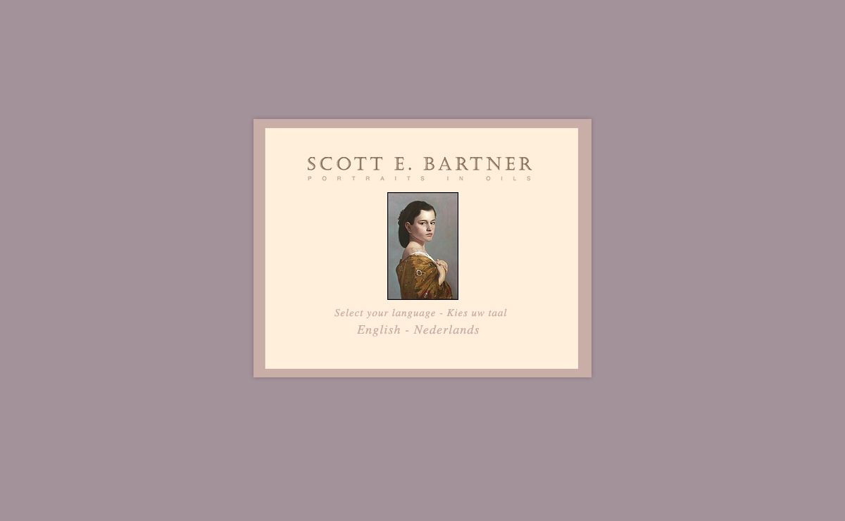 Scott E. Bartner, a professional artist specializing in oil portraits.