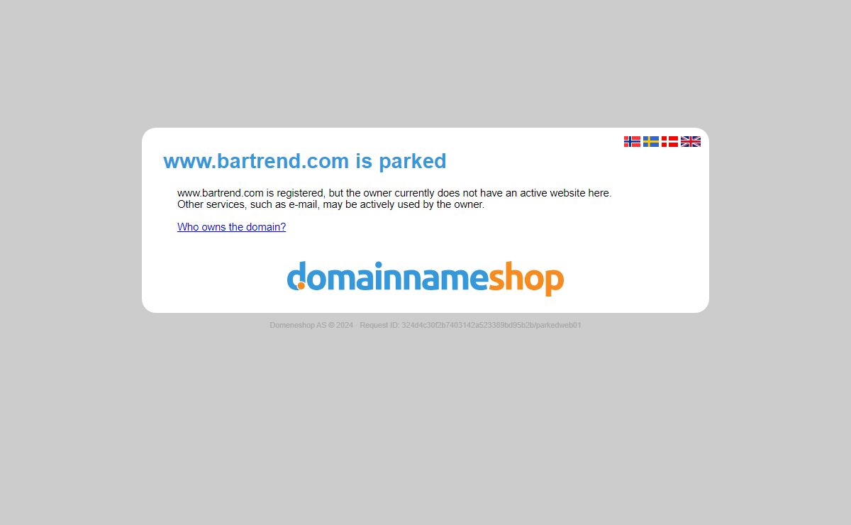 www.bartrend.com is parked