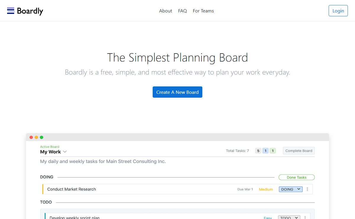 Boardly - The Simplest Planning Board - Boardly App