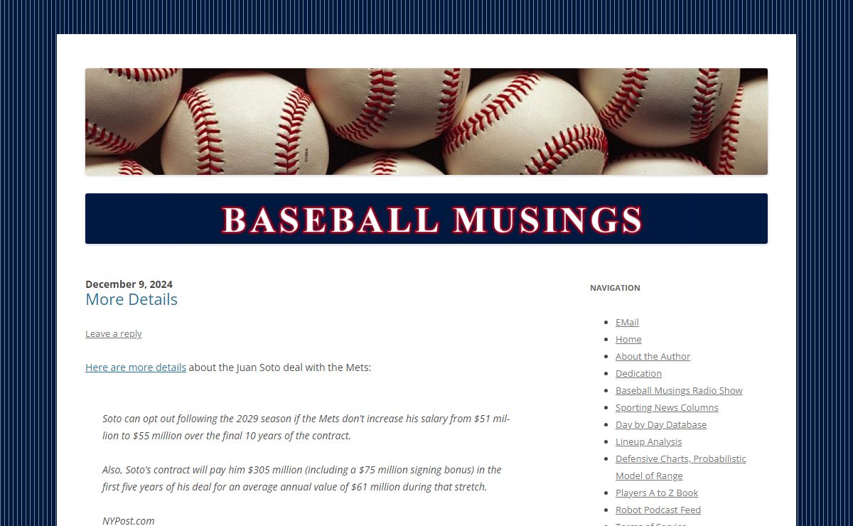 baseballmusings.com | A blog about Major League Baseball