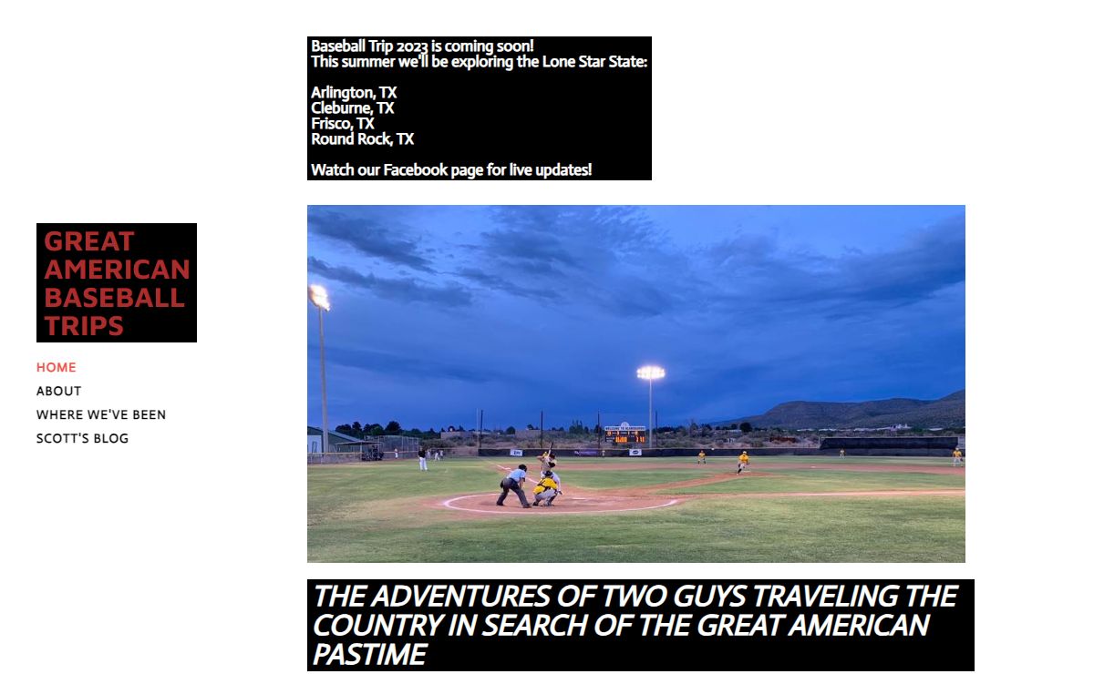 Great American Baseball Trips - Home