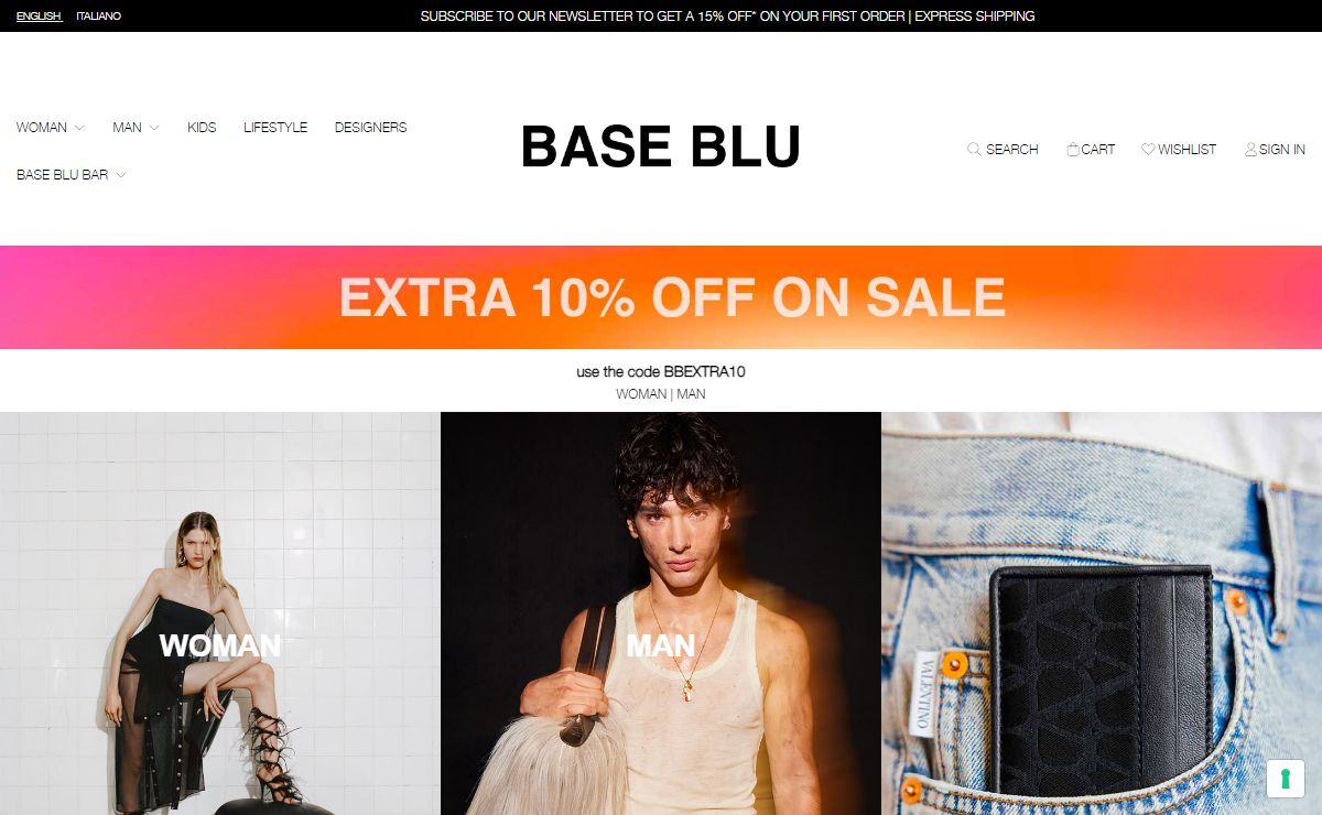 BASEBLU.COM: Man's and Woman's Luxury and Fashion Brands | BASE BLU