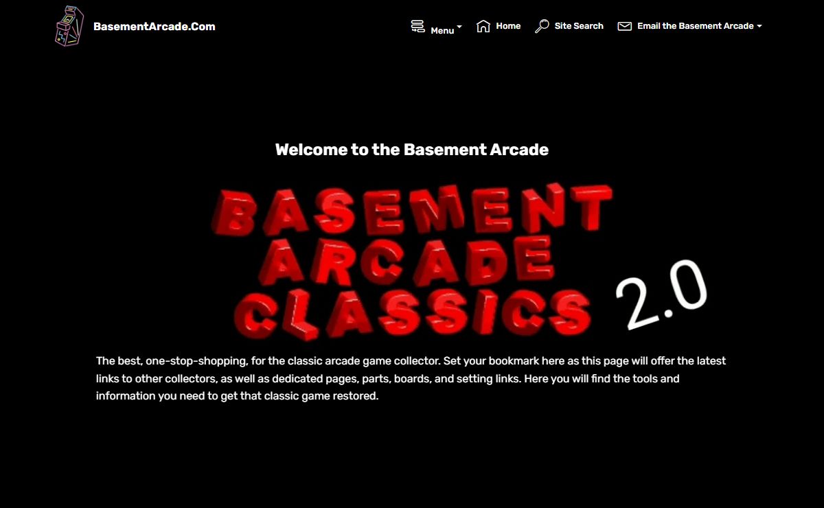 The Basement Arcade - Your source for Retro Coin operated Arcade Game information and parts