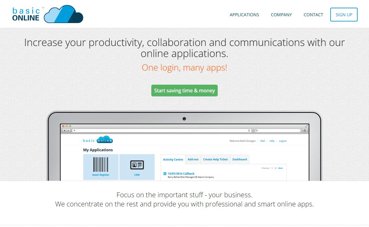 Basic Online Cloud Software helping your business be more productive