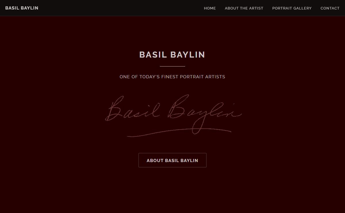 Basil Baylin - one of today's finest portrait artists