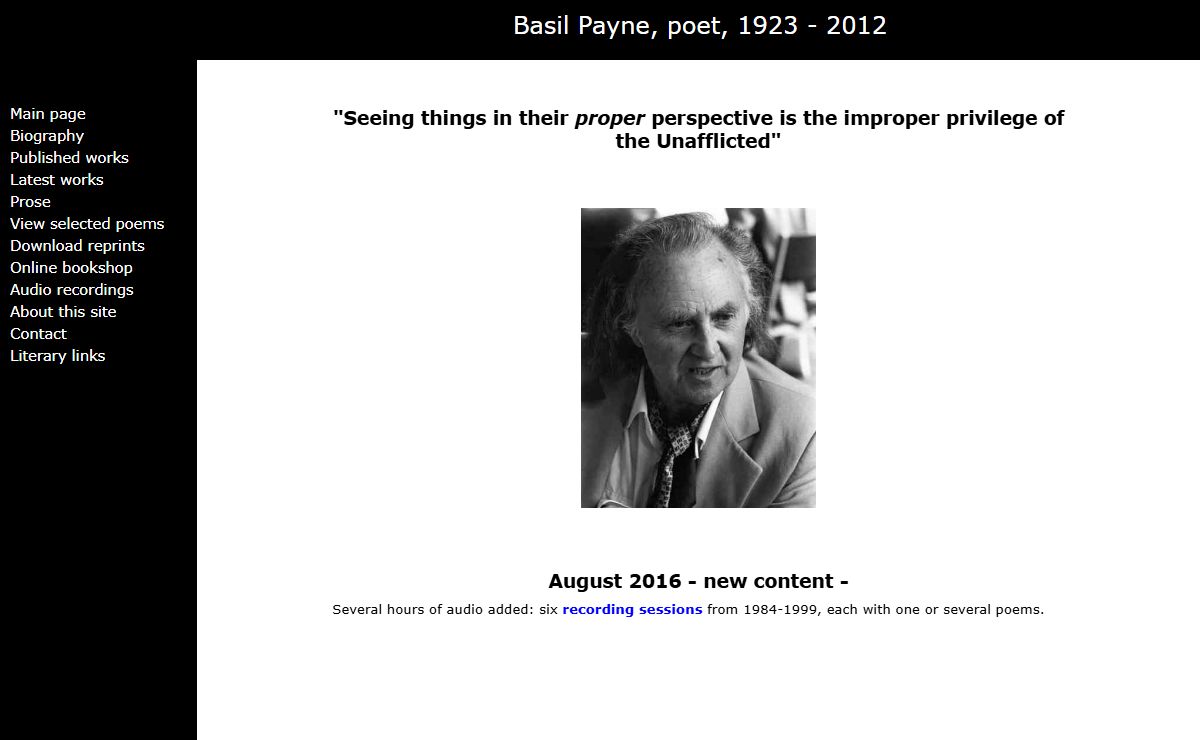Basil Payne, poet