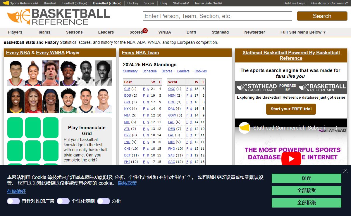 Basketball Statistics & History of Every Team & NBA and WNBA Players | Basketball-Reference.com