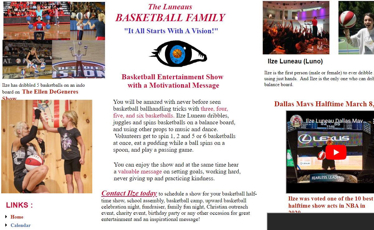Ilze Luno, basketball entertainer, motivational speaker, Red Nose Day, basketball juggler, basketball performer, school assemblies