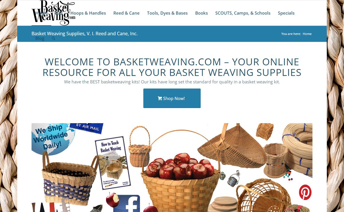 Basket Weaving Supplies, V. I. Reed and Cane, Inc. - Basket Weaving