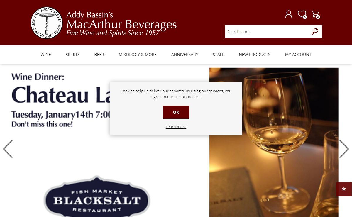MacArthur Beverages Fine Wine & Spirits. MacArthur Beverages