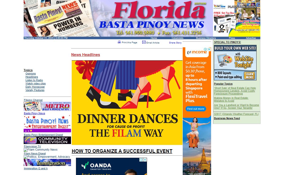 Filipino Newspaper in Florida covering Florida. Filipino news covering Filipino community news and updates.
