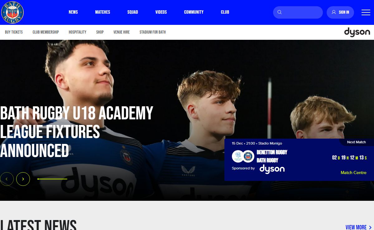 Homepage | Bath Rugby