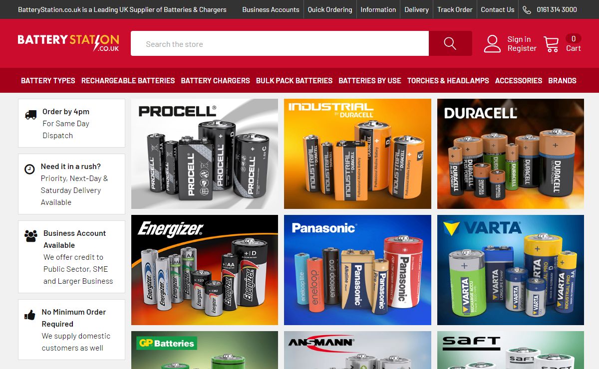 Batteries from Leading Brands at Discounted Prices - BatteryStation.co.uk