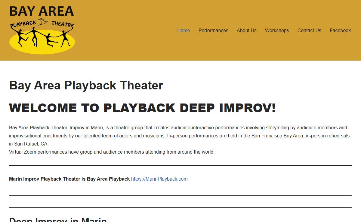 Bay Area Playback Theater - Bay Area Playback Theatre - Deep Improv