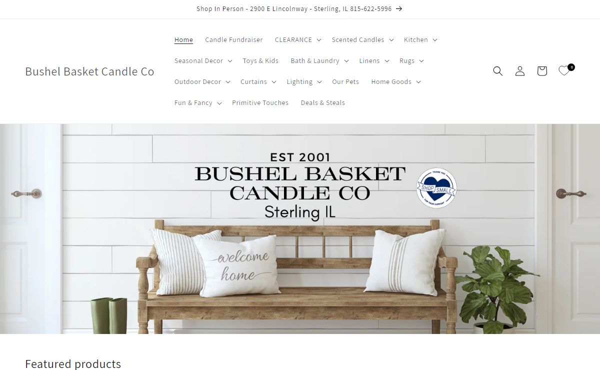 Farmhouse & Country Home Decor and Bushel Basket Candles