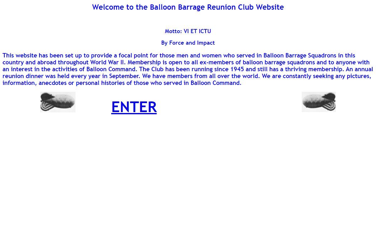 Welcome to the Balloon Barrage Reunion Club Website